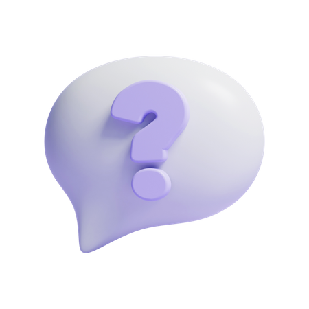 Mensagem de perguntas frequentes  3D Icon