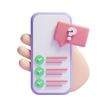 Mensagem de perguntas frequentes  3D Icon