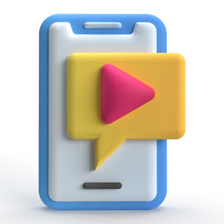 Mensagem de vídeo  3D Icon