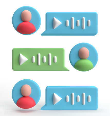 Mensagem de voz  3D Icon