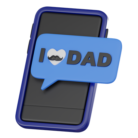 Mensagem de dia dos pais  3D Icon
