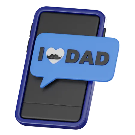 Mensagem de dia dos pais  3D Icon