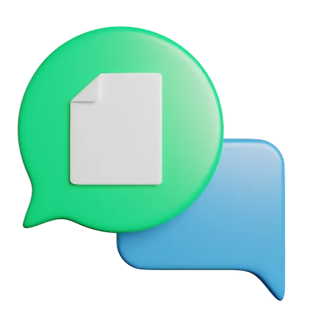 Mensagem do documento  3D Icon