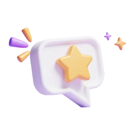 Mensagem estrela  3D Icon