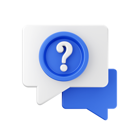 Mensagem de perguntas frequentes  3D Icon