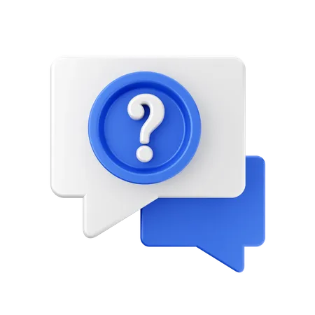 Mensagem de perguntas frequentes  3D Icon
