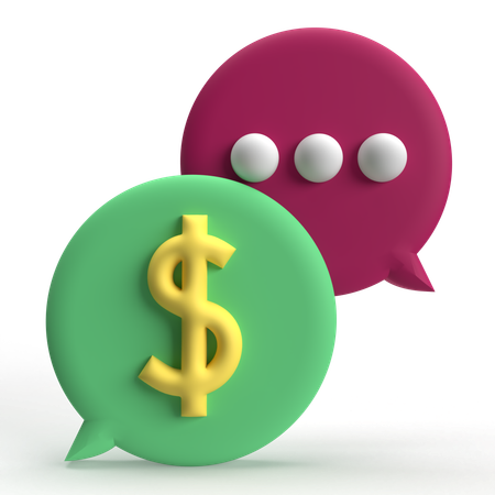 Mensagem financeira  3D Icon