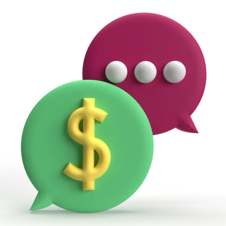 Mensagem financeira  3D Icon