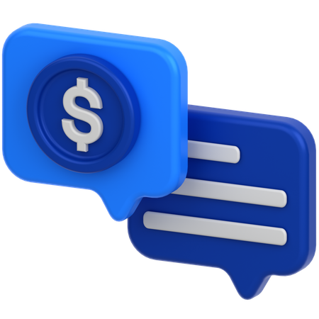 Mensagem financeira  3D Icon