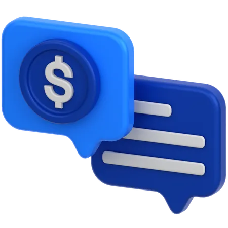 Mensagem financeira  3D Icon