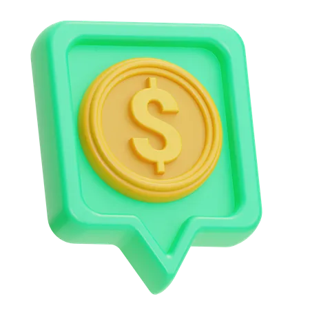 Mensagem financeira  3D Icon