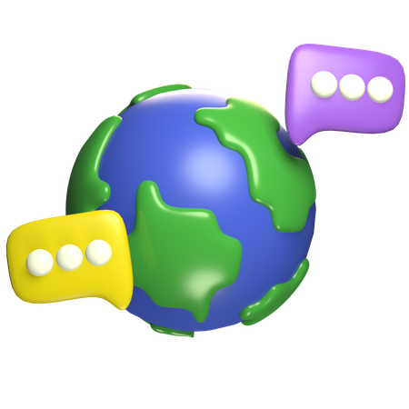 Mensagem global  3D Icon