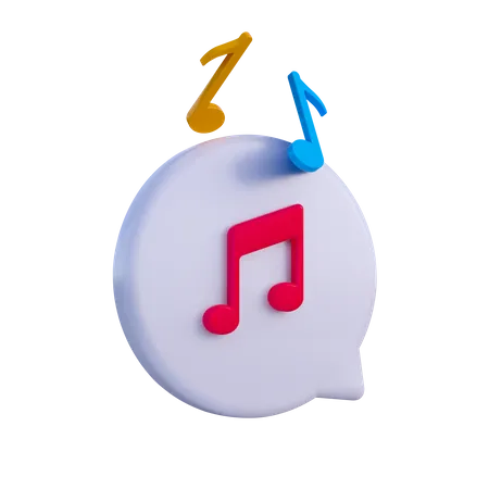 Mensagem musical  3D Illustration