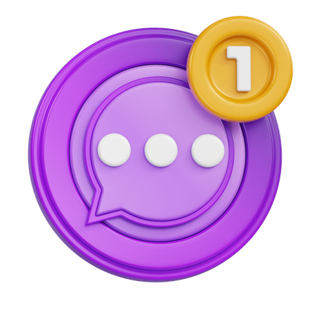 Notificação de mensagem  3D Icon