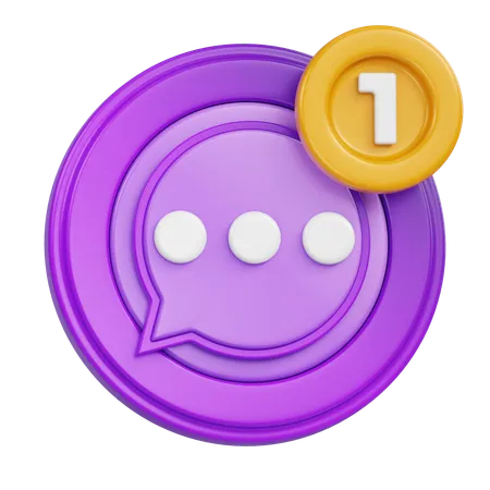 Notificação de mensagem  3D Icon