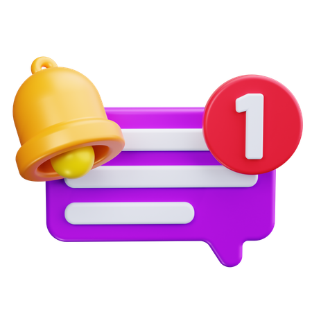 Notificação de mensagem  3D Icon