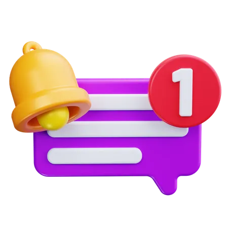 Notificação de mensagem  3D Icon