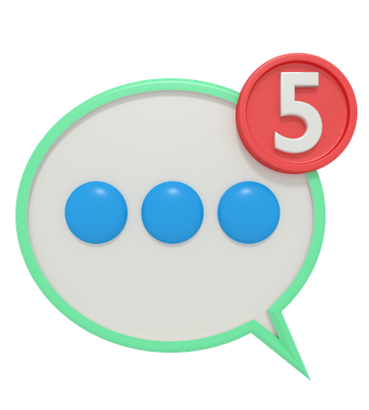 Notificação de mensagem  3D Icon