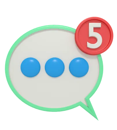 Notificação de mensagem  3D Icon