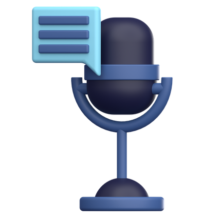 Mensagem de podcast  3D Icon