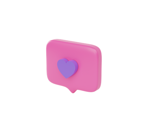 Mensagem romântica  3D Icon