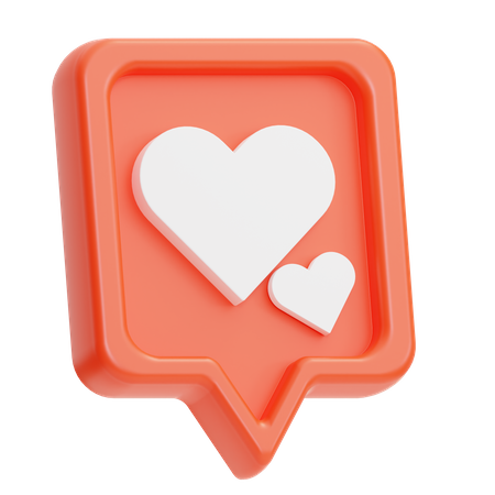 Mensagem romântica  3D Icon