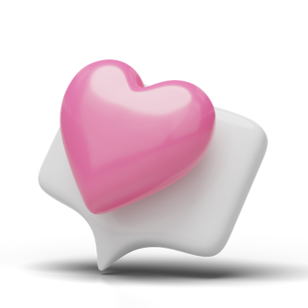 Mensagem romântica  3D Icon