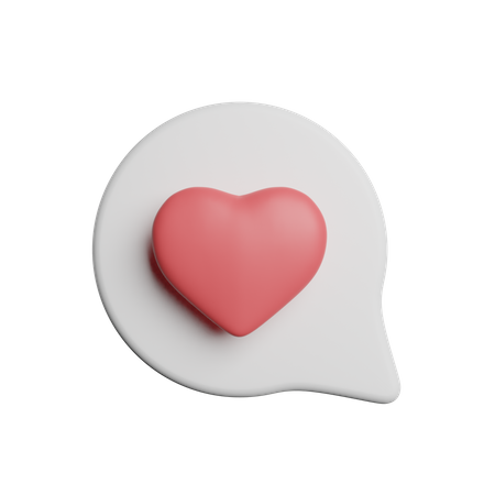 Mensagem romântica  3D Icon