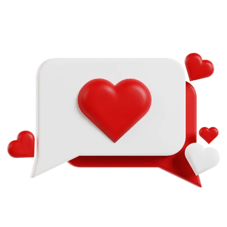 Mensagem romântica  3D Icon