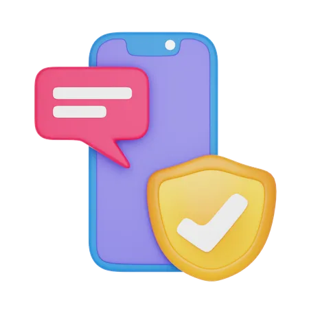 Segurança de mensagens  3D Icon