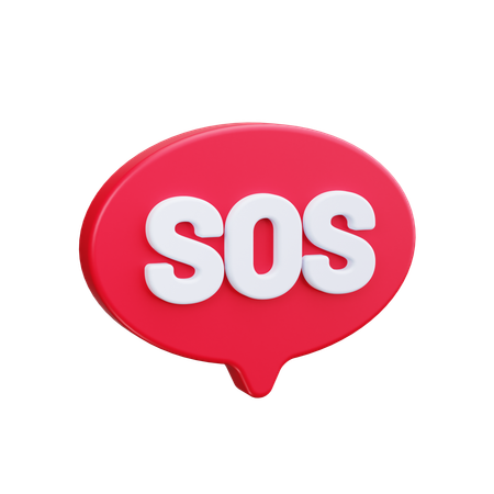 Mensagem SOS  3D Icon