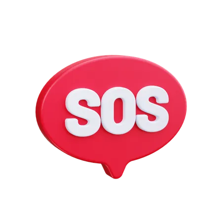 Mensagem SOS  3D Icon