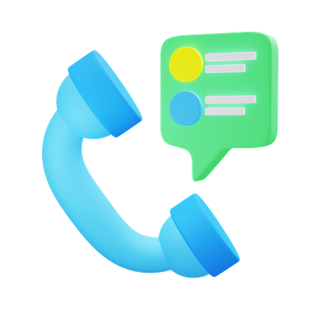 Mensagem telefônica  3D Icon
