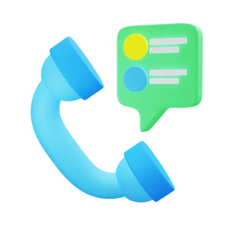 Mensagem telefônica  3D Icon