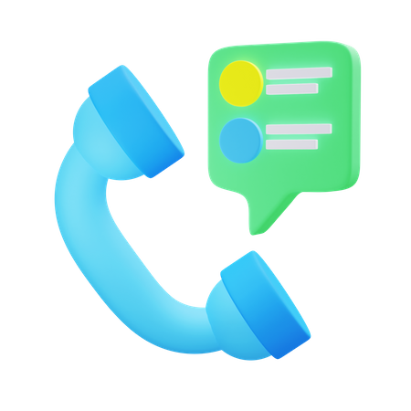Mensagem telefônica  3D Icon