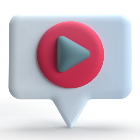 Mensagem de vídeo  3D Icon