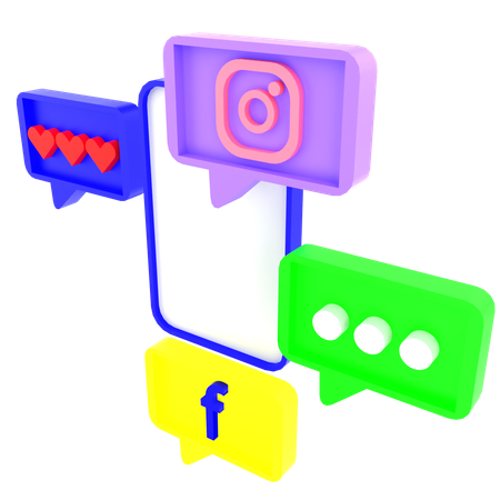 Mensagens on-line  3D Icon