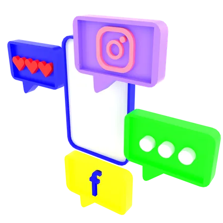 Mensagens on-line  3D Icon