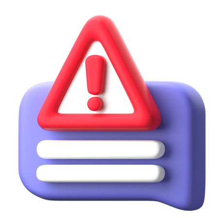 Mensaje de alerta  3D Icon