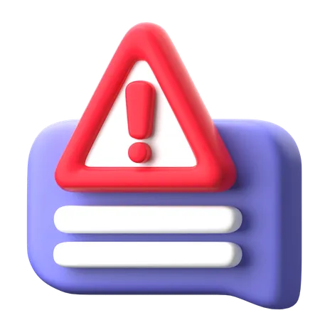 Mensaje de alerta  3D Icon