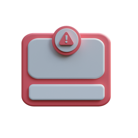 Mensaje de alerta  3D Icon