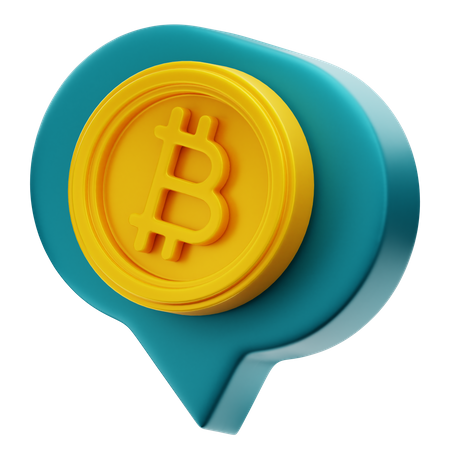 Mensaje bitcoin  3D Icon