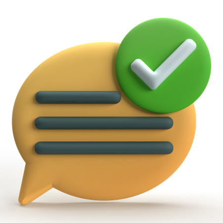 Verificación de mensajes  3D Icon