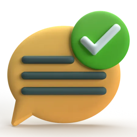 Verificación de mensajes  3D Icon