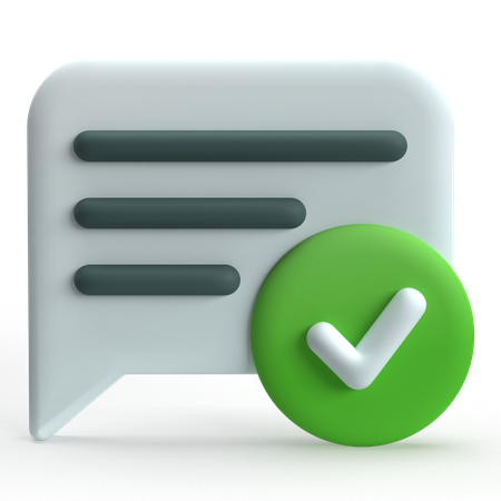 Verificación de mensajes  3D Icon