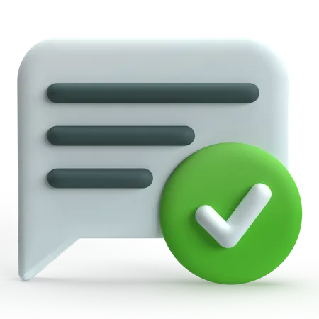 Verificación de mensajes  3D Icon