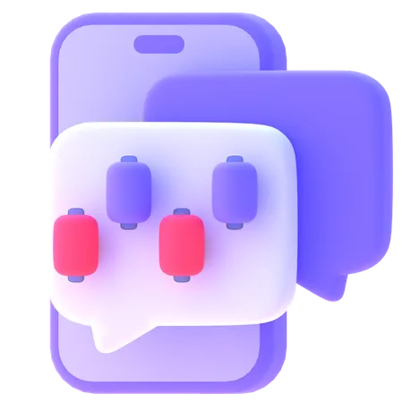 Chat de burbujas  3D Icon