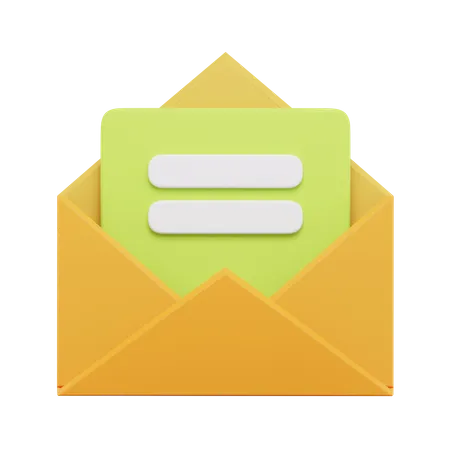 Mensaje de correo  3D Icon