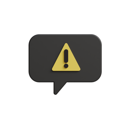 Mensaje de advertencia  3D Icon