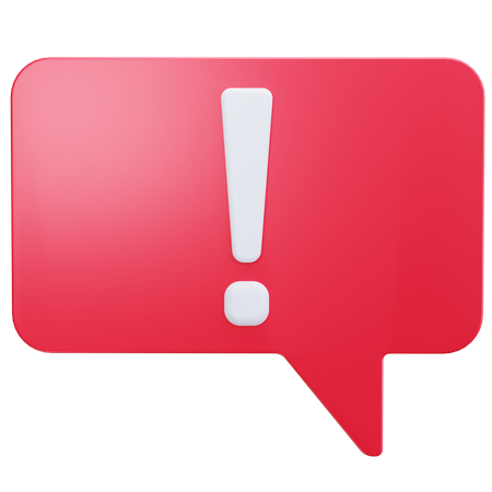 Mensaje de alerta  3D Icon